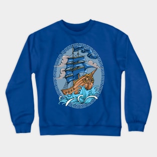 Adventure Wild Sea Sailing Ship Crewneck Sweatshirt